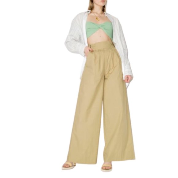Ulla Johnson Pants - NWT Ulla Johnson Leo Wide Leg Pants 16 Khaki NEW